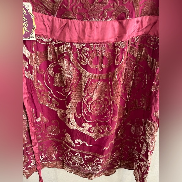 NWT Hale Bob pink dress with velvet and beaded details size small - Picture 7 of 16